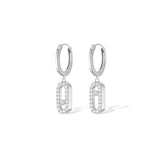 Messika Move Uno Diamond Hoop Earrings-Messika Move Uno Diamond Hoop Earrings in 18 karat white gold with diamonds.