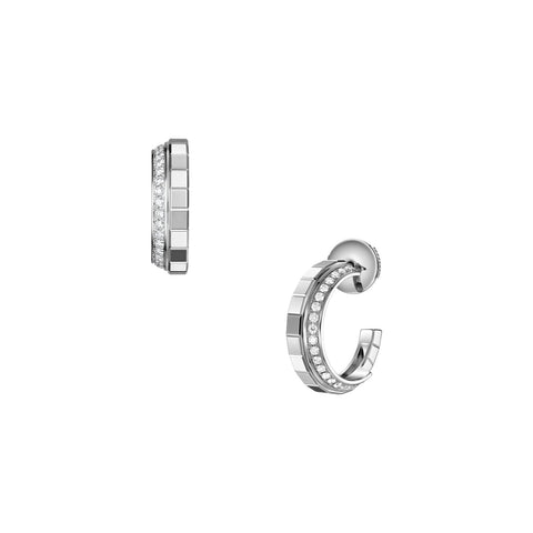 Chopard Ice Cube Earrings-Chopard Ice Cube Earrings - 837008-1001 - Chopard Ice Cube Earrings in 18 karat white gold with diamonds totaling 0.24 carats.