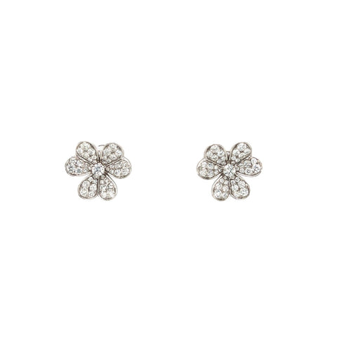 Clover Diamond Stud Earrings-Clover Diamond Stud Earrings - DETIJ01731