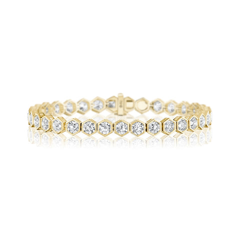 Diamond Hexagon Bezel Bangle-Diamond Hexagon Bezel Bangle - DBNKA01884