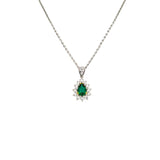 Emerald Diamond Necklace-Emerald Diamond Necklace - ENNEL00073