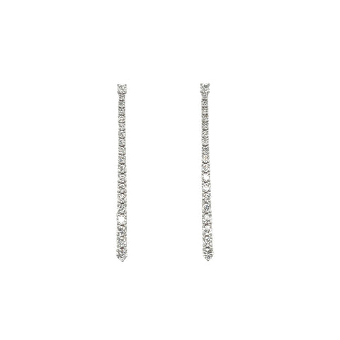 Long Diamond Earrings-Long Diamond Earrings - DETIJ01713