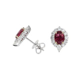 Ruby Diamond Earrings-Ruby Diamond Earrings - RENEL00257