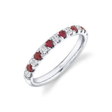 Shy Creation Diamond 0.30 CT & Ruby 0.30 CT Band-Shy Creation Diamond 0.30 CT & Ruby 0.30 CT Band - SC22005288