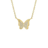 Shy Creation Diamond Butterfly Necklace 0.06 CT-Shy Creation Diamond Butterfly Necklace 0.06 CT - SC55021952