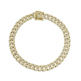 Shy Creation Diamond Pave Link Bracelet 1.69 CT-Shy Creation Diamond Pave Link Bracelet 1.69 CT - SC55005672V2