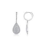 Shy Creation Diamond Pear Earrings 2.18 CT-Shy Creation Diamond Pear Earrings 2.18 CT - SC55024145