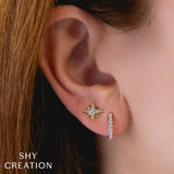 Shy Creation Diamond Star Stud Earrings 0.12 CT-Shy Creation Diamond Star Stud Earrings 0.12 CT - SC55026496