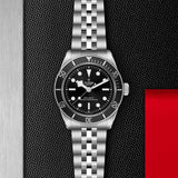 TUDOR Black Bay-TUDOR Black Bay - M7941A1A0NU-0003 - TUDOR Black Bay in a 41mm stainless steel case with black dial on stainless steel bracelet, featuring a bi-directional rotating bezel and automatic movement with up to 70 hours of power reserve.