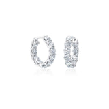 A Link Diamond Hoop Earrings-A Link Diamond Hoop Earrings -