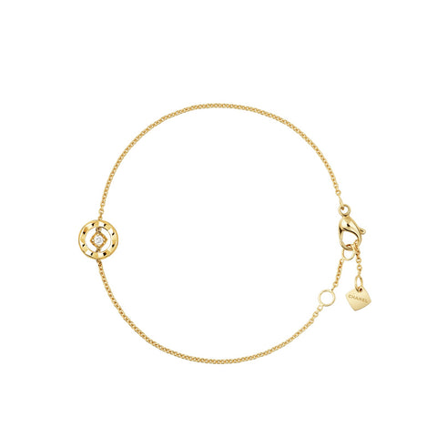 CHANEL Coco Crush Bracelet-CHANEL Coco Crush Bracelet in 18 karat yellow gold quilted motif with diamond.