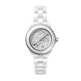 CHANEL J12 Cosmic Watch, 33mm-CHANEL J12 Cosmic Watch, 33mm - H7990 - CHANEL J12 Cosmic Watch in a 33mm white ceramic case with white dial on white ceramic bracelet, featuring a quartz movement.