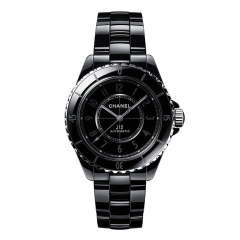 CHANEL J12 Phantom-CHANEL J12 Phantom in a 38mm black ceramic case with black dial on black ceramic bracelet, featuring an automatic movement.