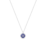 De Beers Enchanted Lotus Lapis Lazuli Necklace-De Beers Enchanted Lotus Pendant in White Gold and Lapis Lazuli -