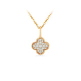 Diamond Clover Pendant and Chain-Diamond Clover Pendant and Chain - DNMAD00028