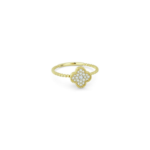 Diamond Clover Ring-Diamond Clover Ring -