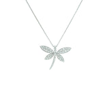 Diamond Dragon Fly Pendant and Chain-Diamond Dragon Fly Pendant and Chain - DNUJD00521