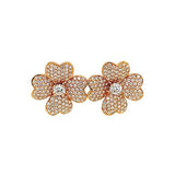 Diamond Flower Earrings-Diamond Flower Earrings -