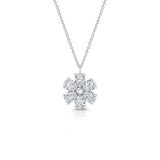 Diamond Flower Necklace-Diamond Flower Necklace - DNRAH06013