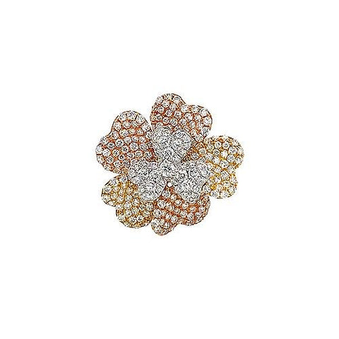 Diamond Flower Ring-Diamond Flower Ring -