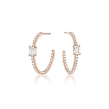 Diamond Hoop Earrings-Diamond Hoop Earrings - 50068