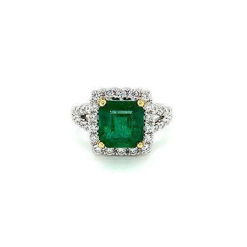 Emerald Diamond Ring-Emerald Diamond Ring -