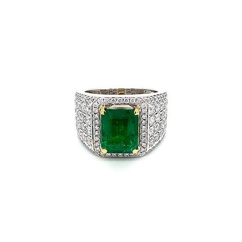 Emerald Diamond Ring-Emerald Diamond Ring -