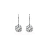 De Beers Forevermark Cluster Dangle Earrings-Forevermark Cluster Dangle Earrings -