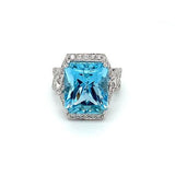 Gumuchian Aquamarine Diamond Ring-Gumuchian Aquamarine Diamond Ring -