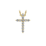 Hearts On Fire Signature Cross Pendant-Hearts On Fire Signature Cross Pendant - HFPSIGCR00118Y