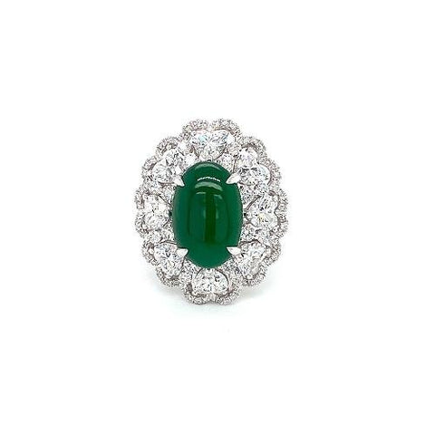 Jade Diamond Ring-Jade Diamond Ring -