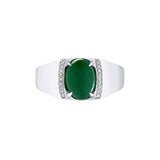 Jade Diamond Ring-Jade Diamond Ring - ORNEL00604