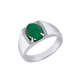 Jade Diamond Ring-Jade Diamond Ring - ORNEL00604