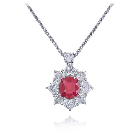 JB Star Ruby Diamond Pendant-JB Star Ruby Diamond Pendant -