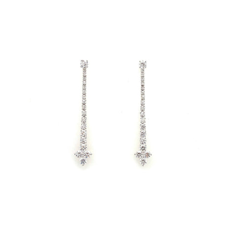 Long Diamond Drop Earrings-Long Diamond Drop Earrings - DETIJ01571