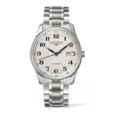 Longines Master Collection 42mm-Longines The Master Collection in a 42mm stainless steel case with silver dial on stainless steel bracelet, featuring a date display and automatic movement.