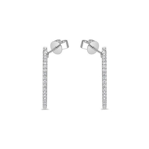 Memoire Diamond Hoop Earrings-Memoire Diamond Hoop Earrings -