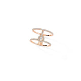 Messika Glam'Azone 2 Rows Pavé Diamonds Ring-Messika Glam'Azone 2 Rows Pavé Diamonds Ring -