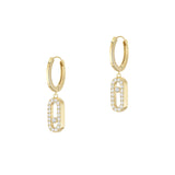 Messika Move Uno Diamond Hoop Earrings-Messika Move Uno Diamond Hoop Earrings - 12037-YG