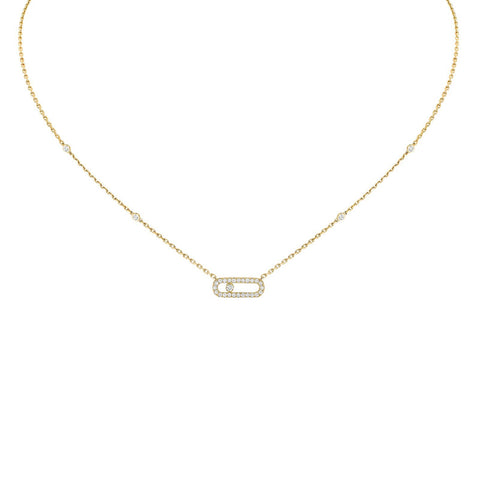 Messika Move Uno Necklace Pavé-Messika Move Uno Necklace -