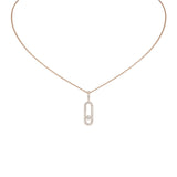 Messika Move Uno Pavé LM Necklace-Messika Move Uno Pavé LM Necklace - 12058-PG