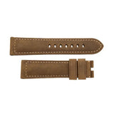 Panerai Scamosciato Dark Brown Beige 22/20mm-Panerai Scamosciato Dark Brown Beige 22/20mm - MX008LBK