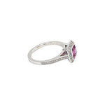 Pink Sapphire Diamond Ring-Pink Sapphire Diamond Ring -