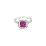 Pink Sapphire Diamond Ring-Pink Sapphire Diamond Ring -