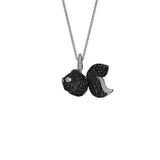 Qeelin Medium Qin Qin Pendant-Qeelin Qin Qin Medium Pendant - 18 karat white gold with black and white diamonds qin qin pendant. 