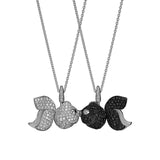 Qeelin Medium Qin Qin Pendant-Qeelin Qin Qin Medium Pendant - 18 karat white gold with black and white diamonds qin qin pendant. 