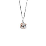 Qeelin Small Wang Wang Bulldog Mario-Qeelin Wang Wang Small Bulldog Mario - Wang Wang small bulldog in 18 karat white gold with diamonds pendant. 