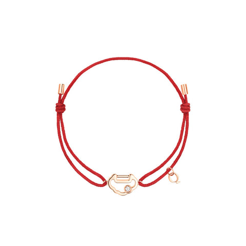 Qeelin Yu Yi Red Cord Bracelet-Qeelin Yu Yi Bracelet - YOC40FMRGDI