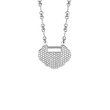 Qeelin Yu Yi Medium Necklace-Qeelin Yu Yi Medium Necklace in 18 karat white gold with pave diamonds.