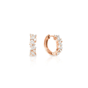 Rose Gold Diamond Earrings-Rose Gold Diamond Earrings - IEI00304RB